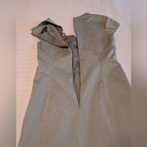 Antonio Melani Sage Green Sheath Dress Size 8 | Cap Sleeve Knee Length Work Dres - Picture 9 of 9